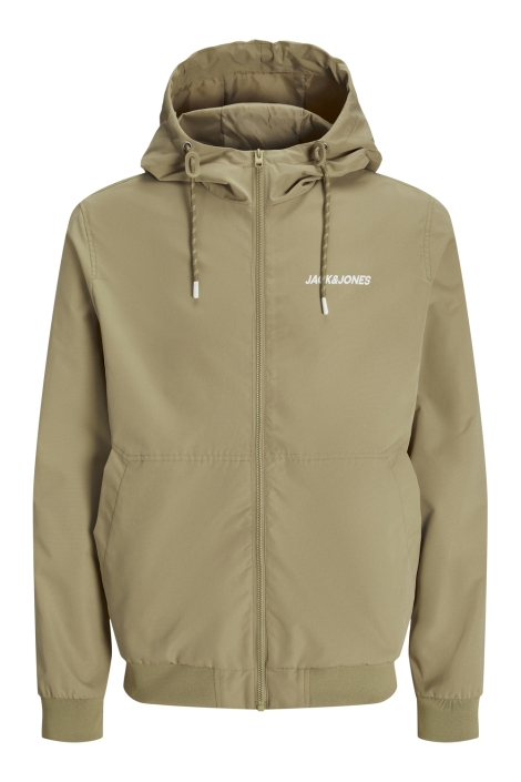 Jack & Jones taupe heren jas | Vooraanzicht