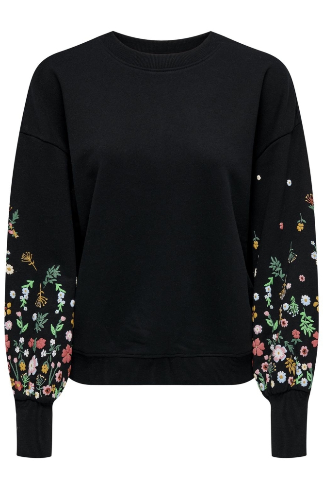Only zwarte dames sweater | Vooraanzicht