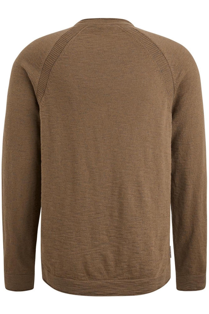Cast Iron bruine heren trui | Achteraanzicht