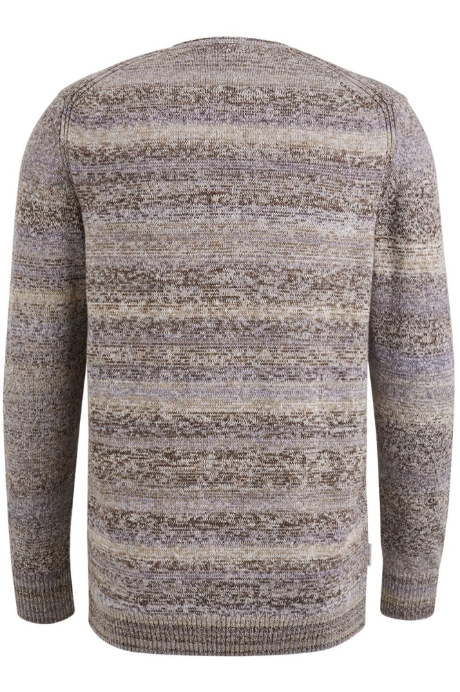 Cast Iron bruine heren trui | Achteraanzicht