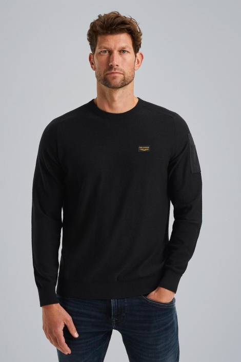 PME legend zwarte heren trui | Model vooraanzicht