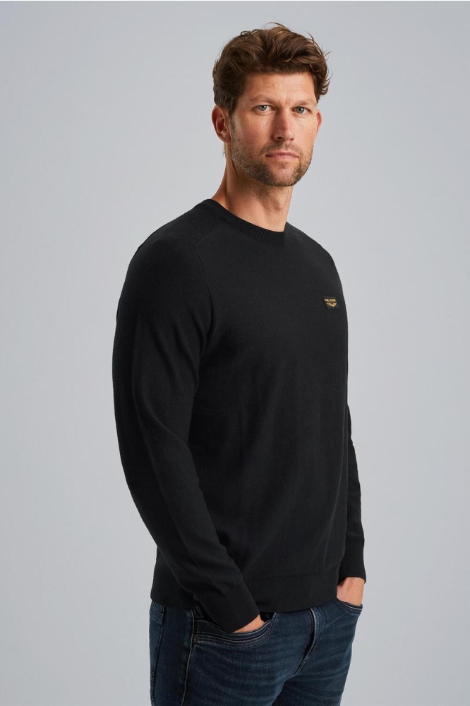 PME legend zwarte heren trui | Model zijaanzicht