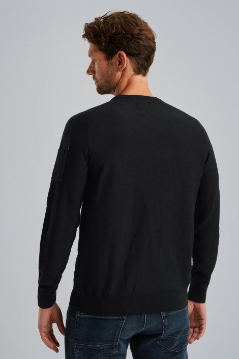 PME legend zwarte heren trui | Model achteraanzicht