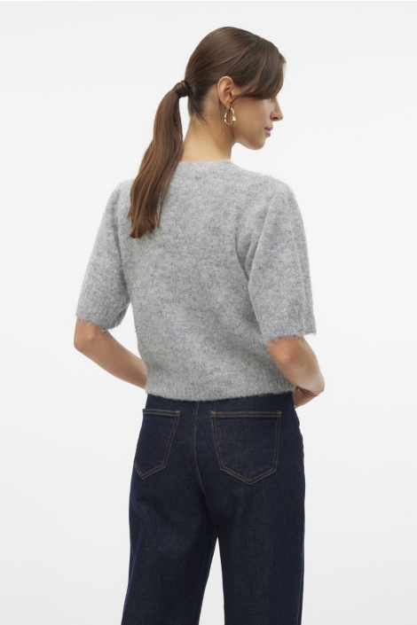 Vero Moda grijze dames trui | Model achteraanzicht