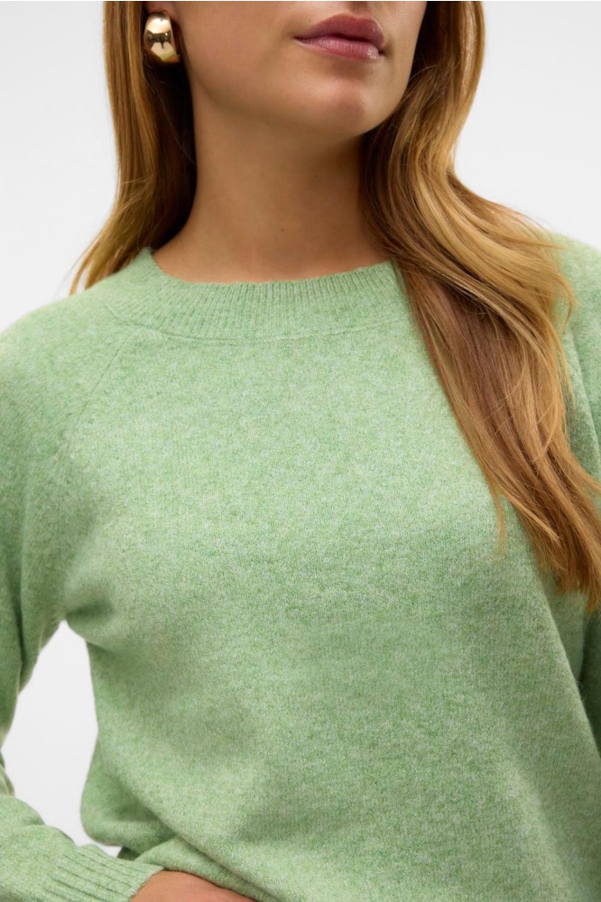 Vero Moda groene dames trui | Close up