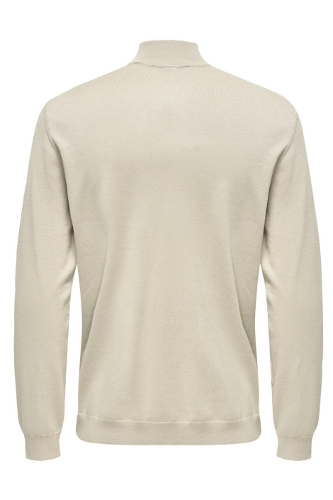 Only & Sons beige heren trui | Achteraanzicht
