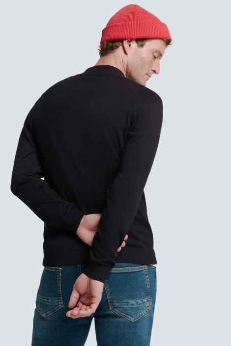 NO-EXCESS zwarte heren vest | Model achteraanzicht