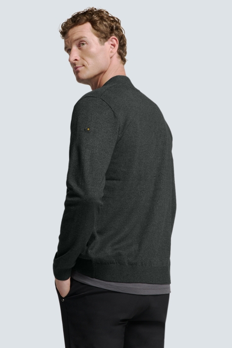 NO-EXCESS grijze heren vest | Model achteraanzicht