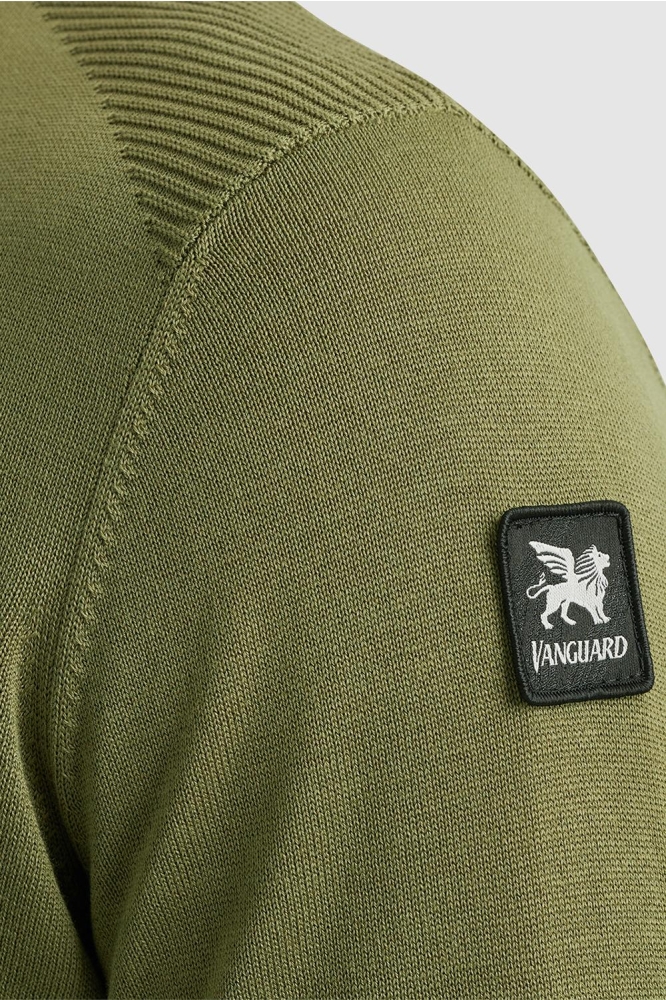 Vanguard groene heren trui | Close up
