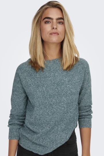 Only ONLRICA LIFE L/S PULLOVER KNT NOOS 15204279 SEA MOSS/W MELANGE