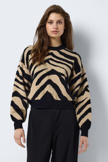 Noisy may nmcharlott l/s o-neck knit fwd noos Zwart