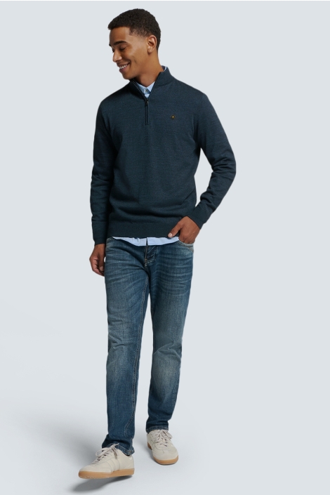 NO-EXCESS blauwe heren trui | Model