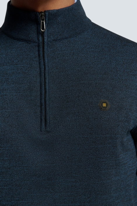 NO-EXCESS blauwe heren trui | Close up