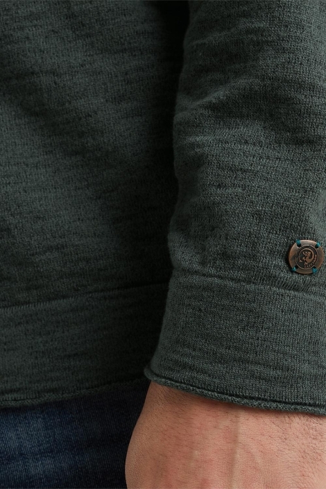 Cast Iron groene heren trui | Close up