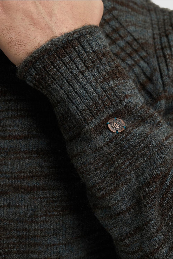 Cast Iron groene heren trui | Close up