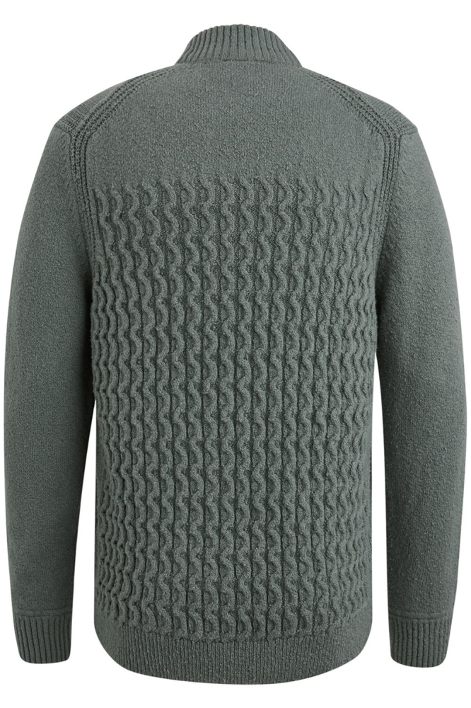 Cast Iron groene heren trui | Achteraanzicht