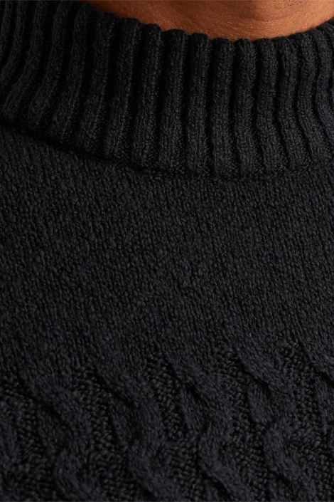 Cast Iron zwarte heren trui | Close up