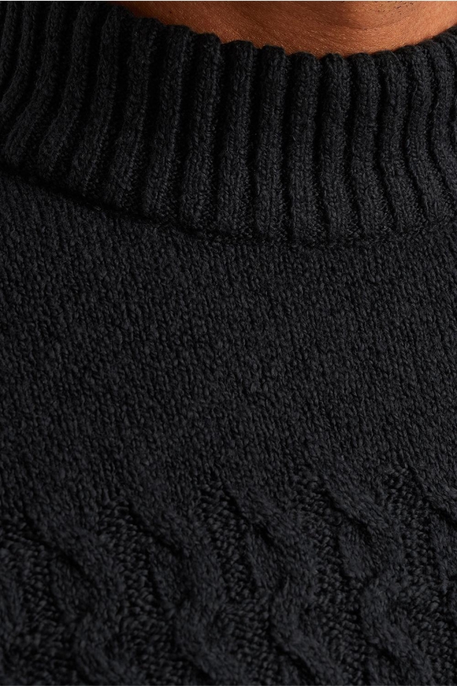 Cast Iron zwarte heren trui | Close up