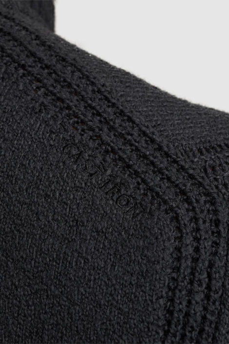 Cast Iron zwarte heren trui | Close up