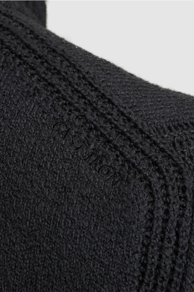 Cast Iron zwarte heren trui | Close up