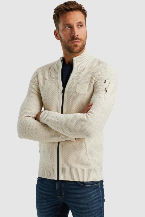 PME legend beige heren vest | Model vooraanzicht