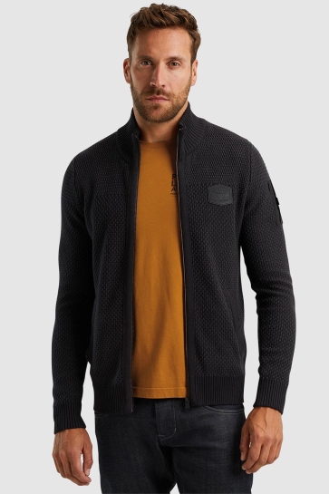 PME legend zip jacket cotton structure Blauw