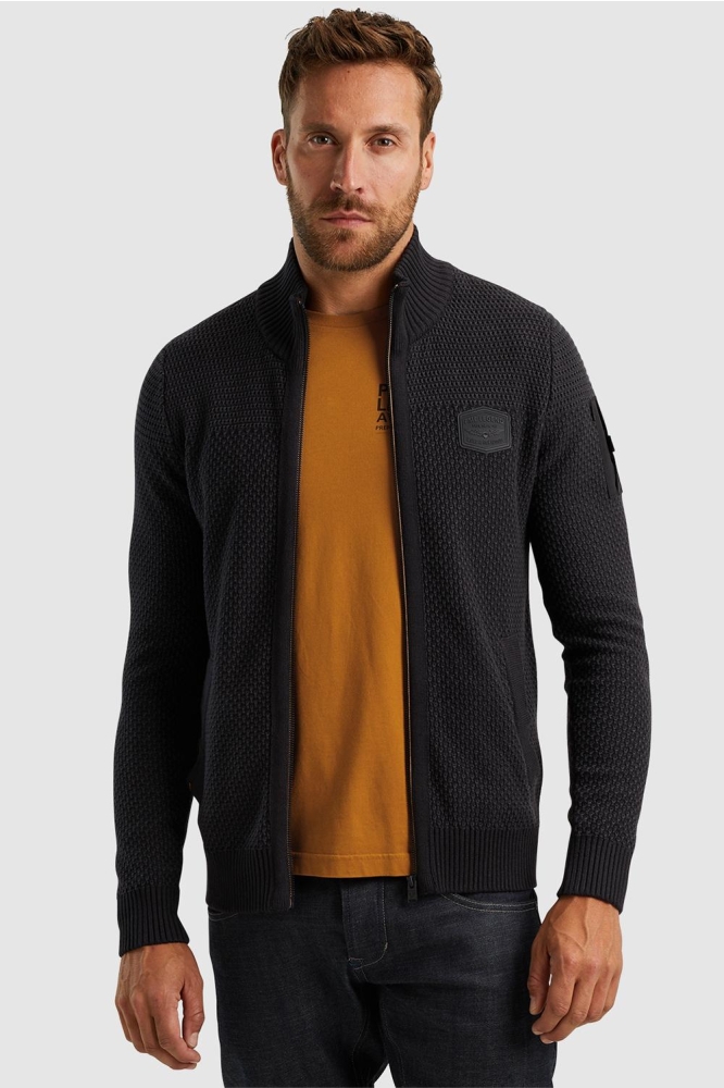 PME legend blauwe heren vest | Model vooraanzicht