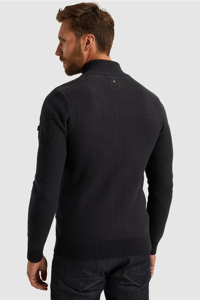 PME legend blauwe heren vest | Model achteraanzicht