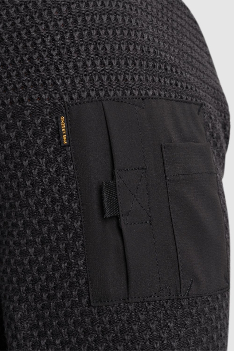 PME legend blauwe heren vest | Close up