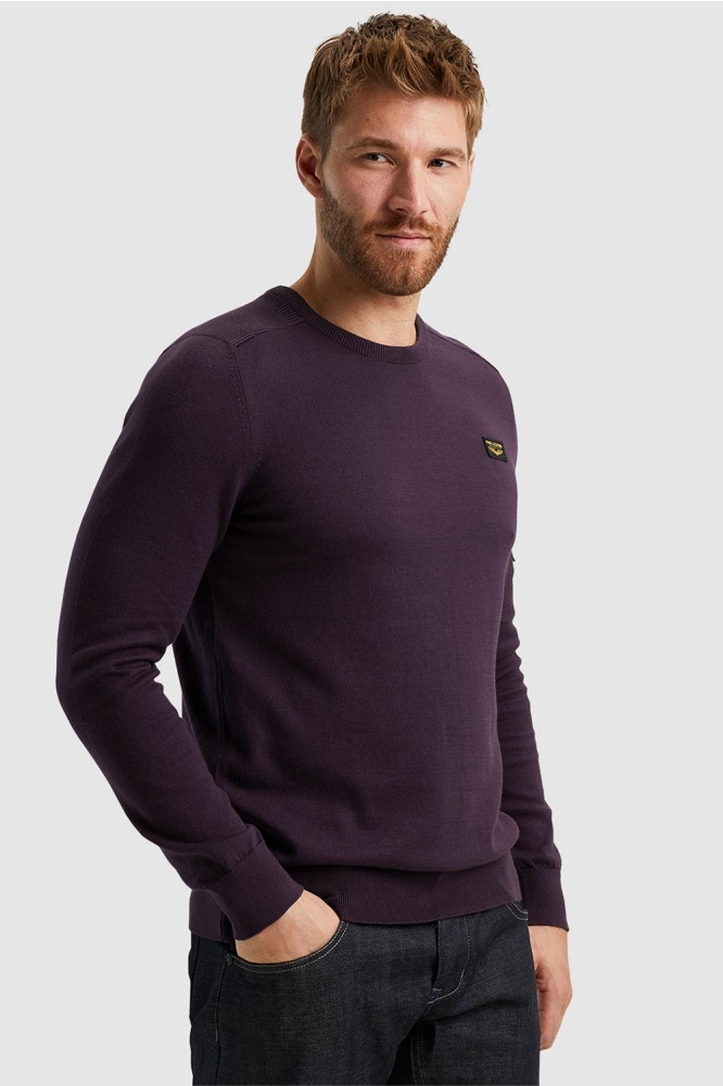 PME legend paarse heren trui | Model vooraanzicht