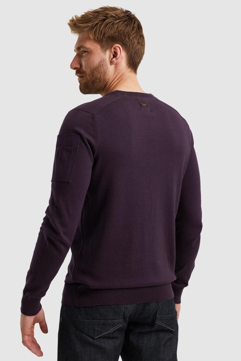 PME legend paarse heren trui | Model achteraanzicht
