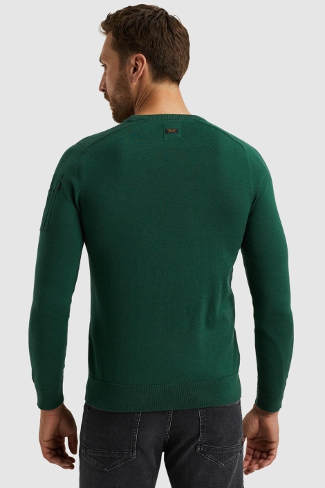 PME legend groene heren trui | Model achteraanzicht