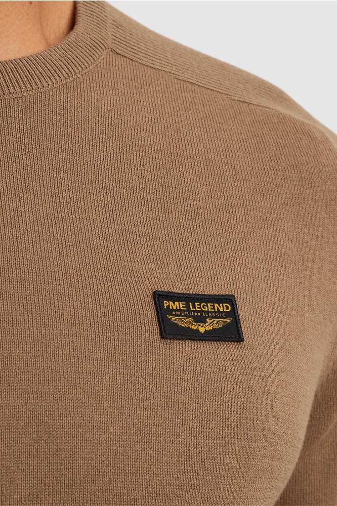 PME legend bruine heren trui | Close up