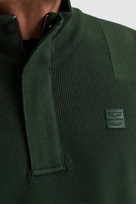 PME legend groene heren trui | Close up