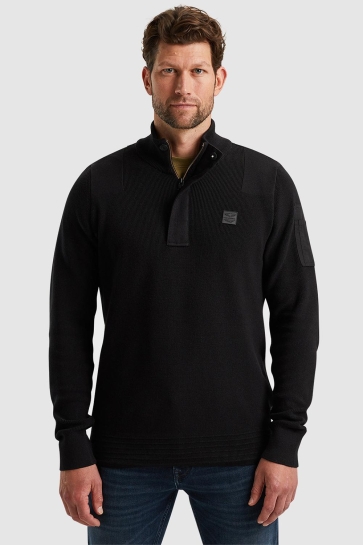 PME legend Trui HALF ZIP COTTON KNIT PKW2409322 9139