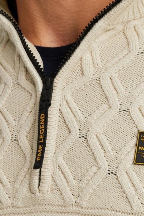 PME legend beige heren trui | Close up
