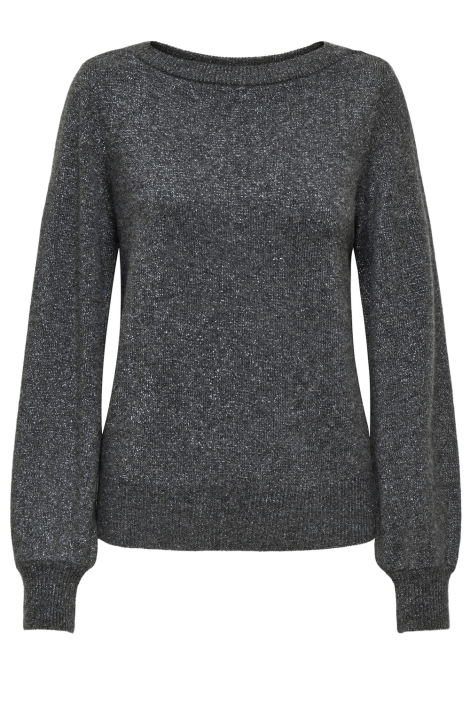 Jacqueline de Yong grijze dames trui | Vooraanzicht