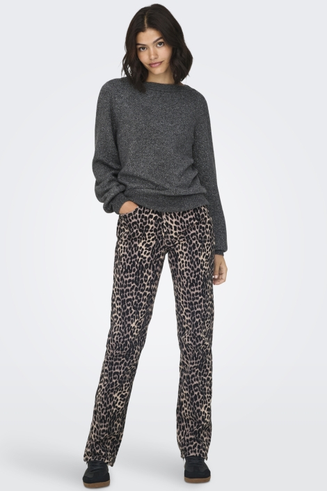 Jacqueline de Yong grijze dames trui | Model