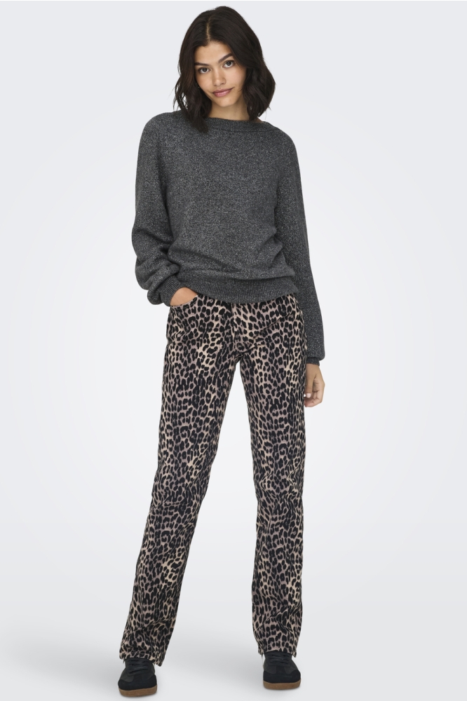 Jacqueline de Yong grijze dames trui | Model