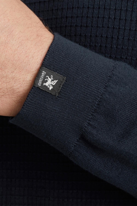 Vanguard blauwe heren trui | Close up