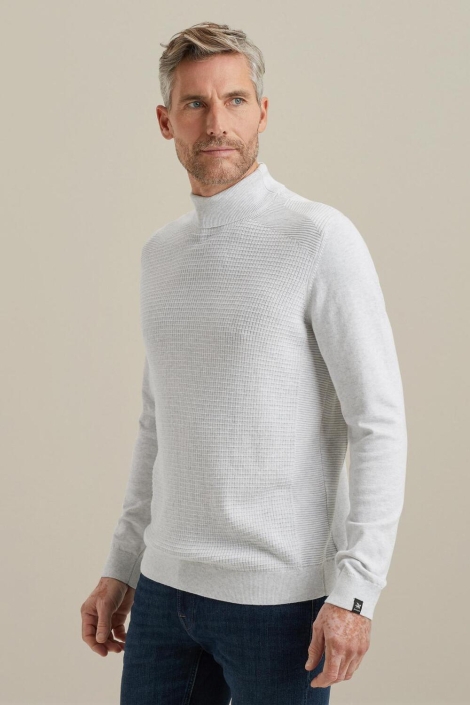 Vanguard grijze heren trui | Model zijaanzicht