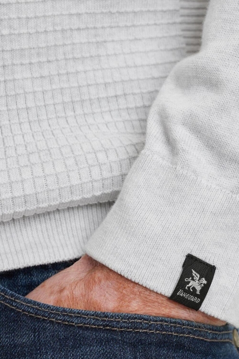 Vanguard grijze heren trui | Close up