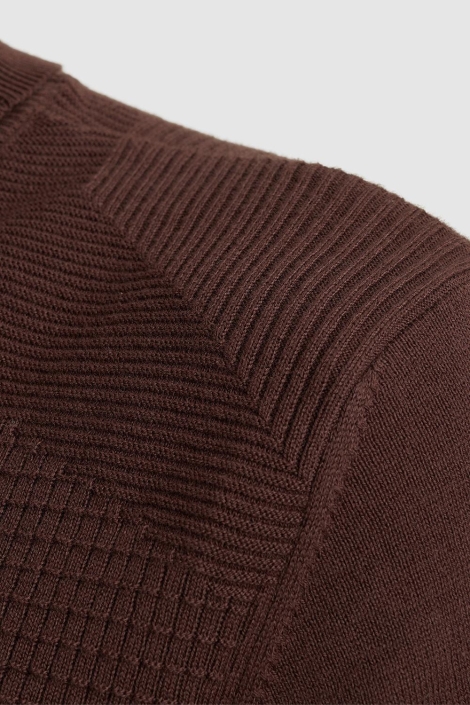 Vanguard bruine heren trui | Close up