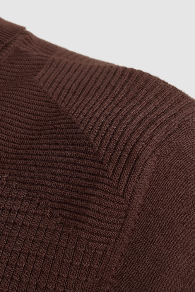 Vanguard bruine heren trui | Close up