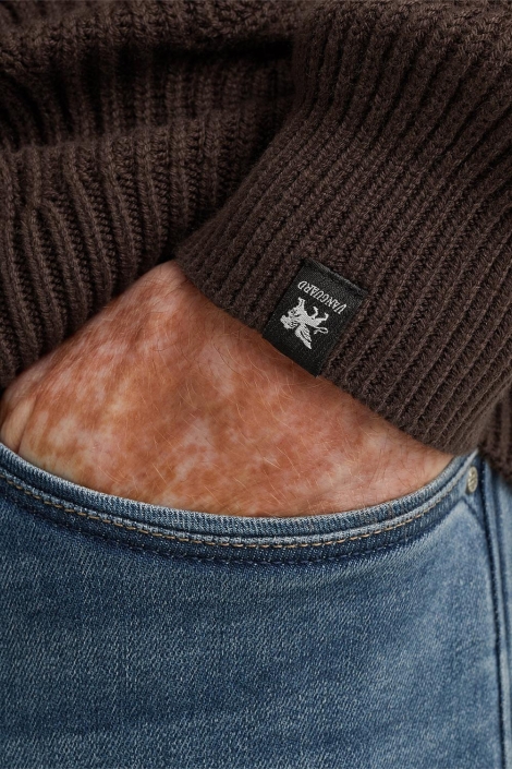 Vanguard bruine heren trui | Close up