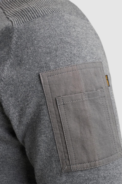 PME legend grijze heren trui | Close up