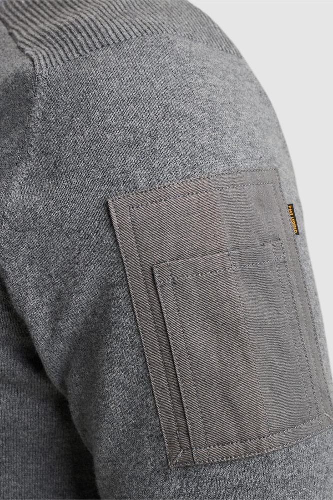 PME legend grijze heren trui | Close up