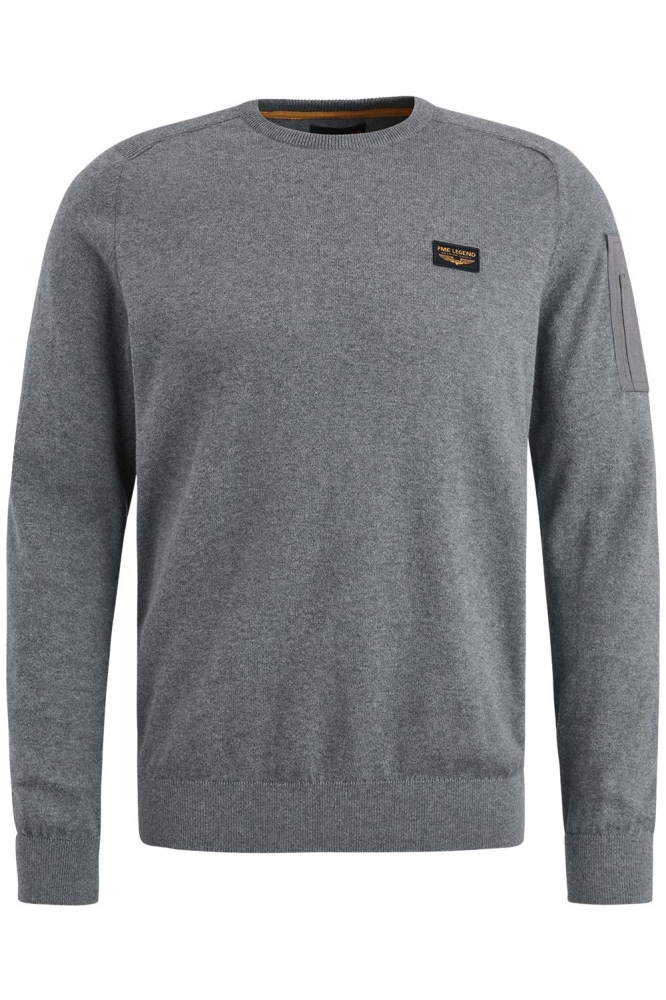 PME legend grijze heren trui | Vooraanzicht