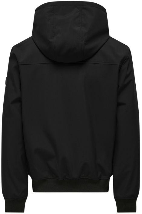 Only & Sons zwarte heren jas | Achteraanzicht