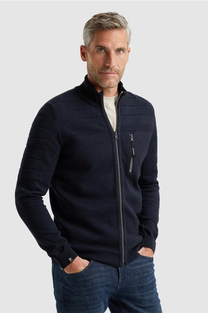 Vanguard blauwe heren vest | Model vooraanzicht